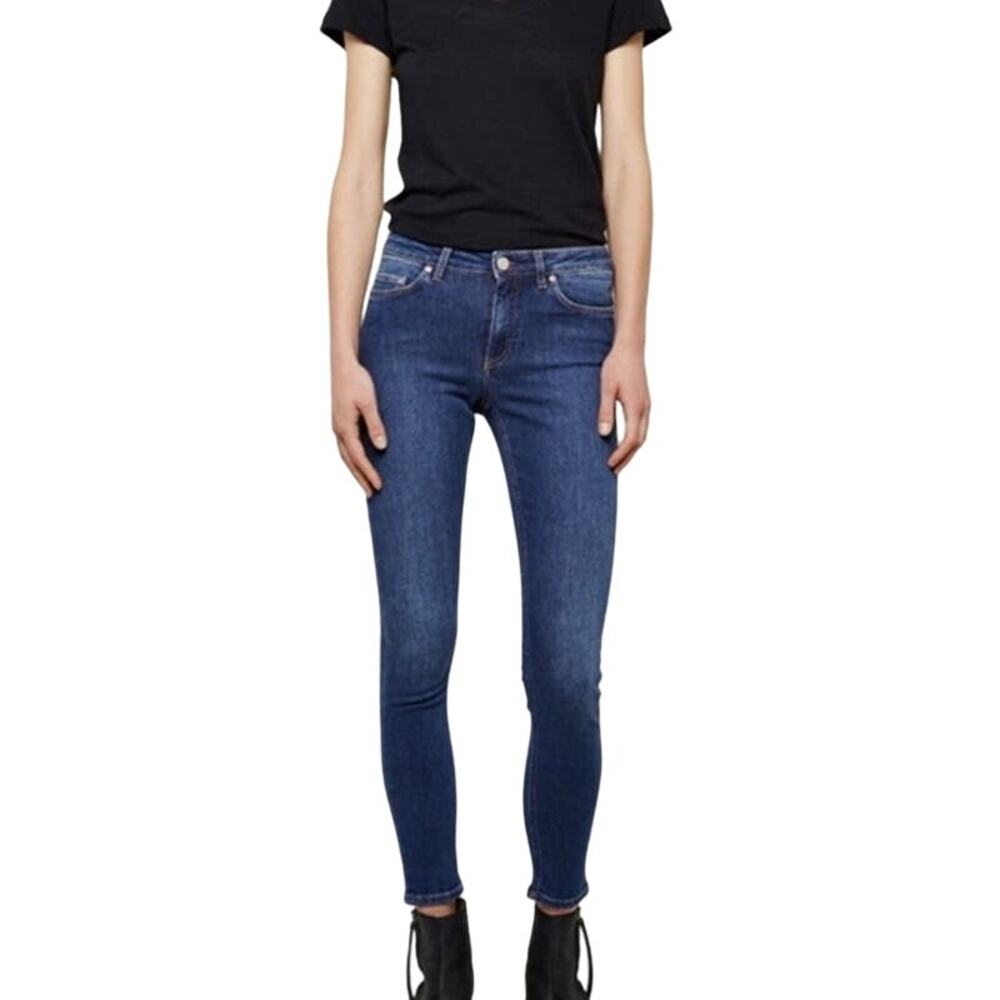 Acne Studios Skin 5 Used Blue Skinny Jean 26/32 Blue Stretch Mid-Rise